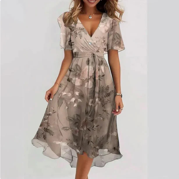 Sofia | Elegant Svart Midi Sommarklänning för Midsommar Fest 3