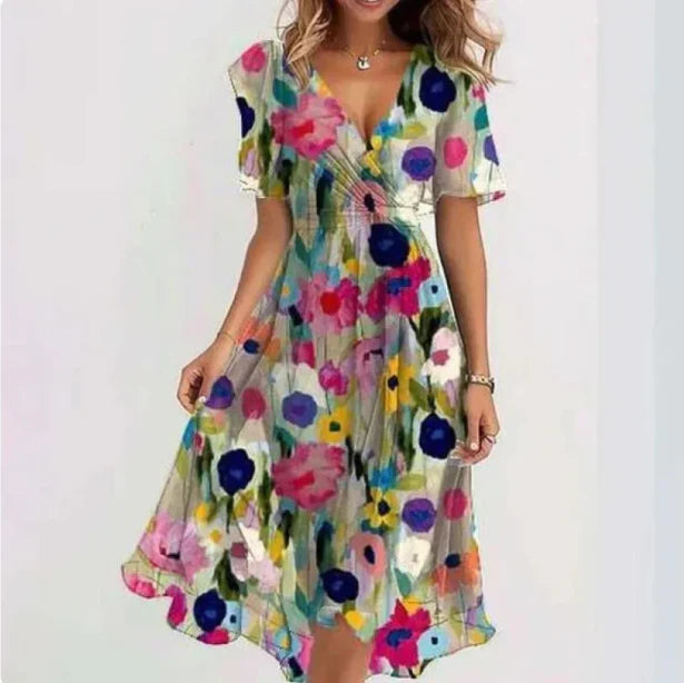 Sofia | Elegant Svart Midi Sommarklänning för Midsommar Fest 4