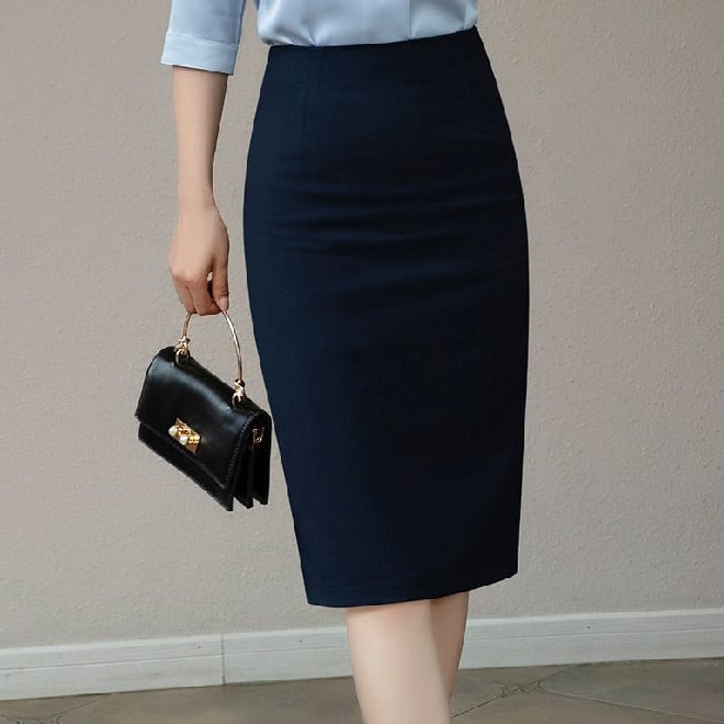 Sofia | Elegant Vadderad Slim Fit Kjol Dam för Höst och Vinter 4