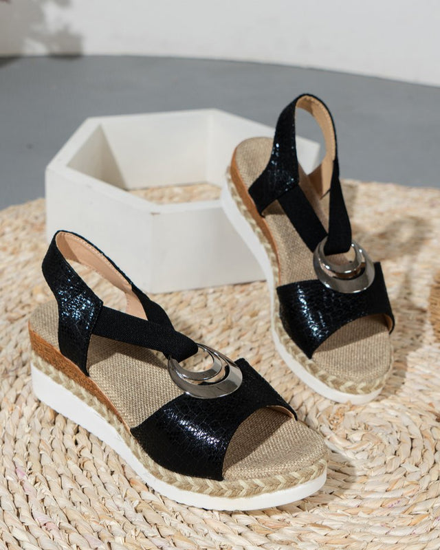 Sofia | Eleganta Lätta Sommar Sandaler Dam med Kilklack 0