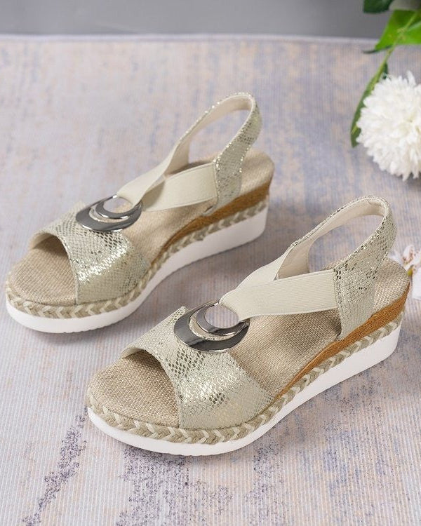 Sofia | Eleganta Lätta Sommar Sandaler Dam med Kilklack 3