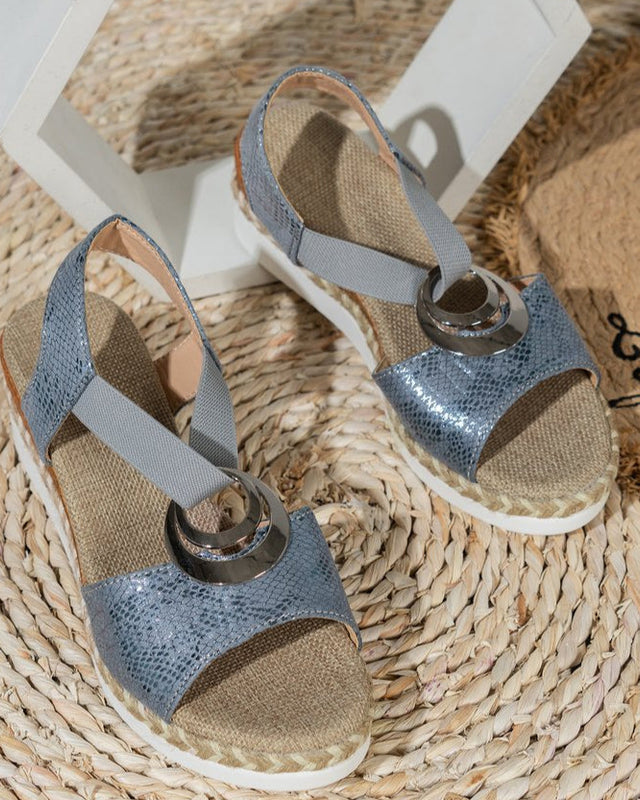 Sofia | Eleganta Lätta Sommar Sandaler Dam med Kilklack 7