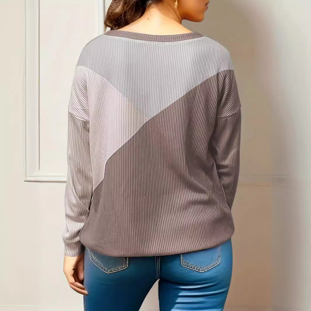 Sofia | Modern Loose Fit T-Shirt Med Trefärgat Tryck 2