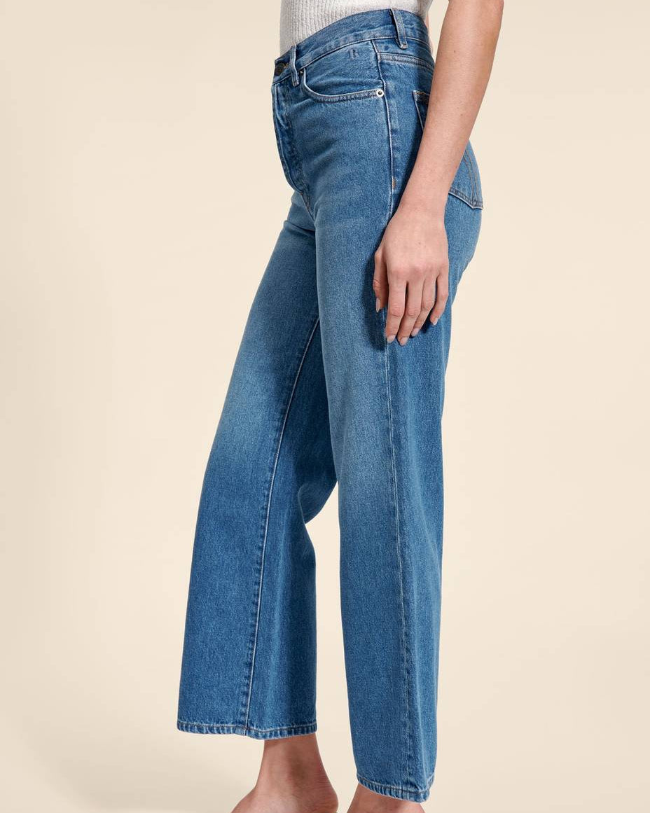Sofia | Retro Hög Midja Cropped Jeans Dam 2
