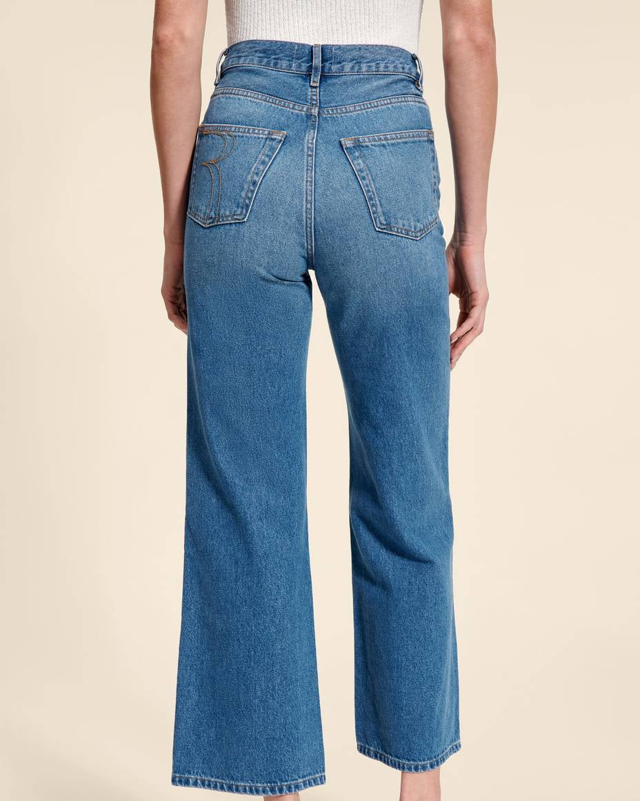 Sofia | Retro Hög Midja Cropped Jeans Dam 3