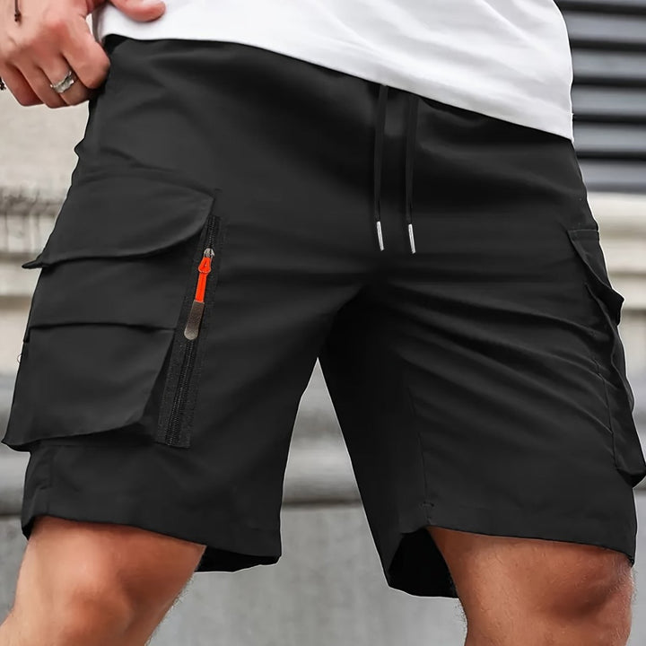 Sommarshorts för Män | Lättvikts Cargoshorts med Andningsbart Material | Säkra Fickor för Utomhusaktiviteter 0