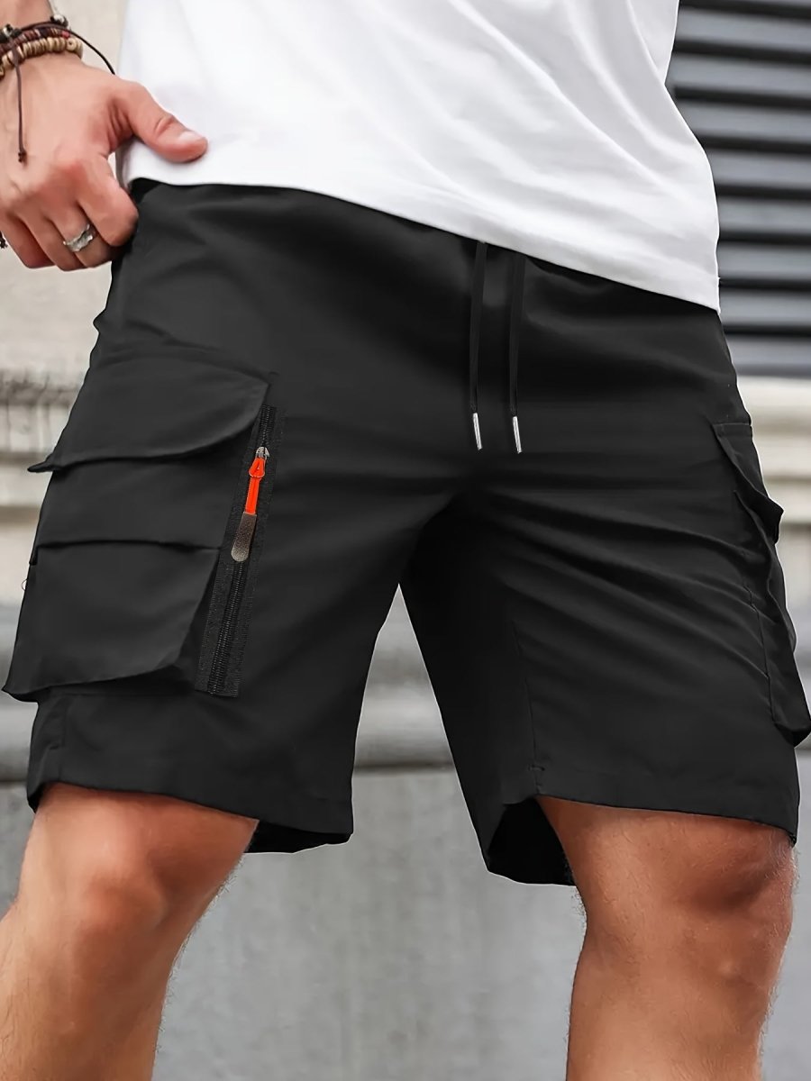 Sommarshorts för Män | Lättvikts Cargoshorts med Andningsbart Material | Säkra Fickor för Utomhusaktiviteter 1