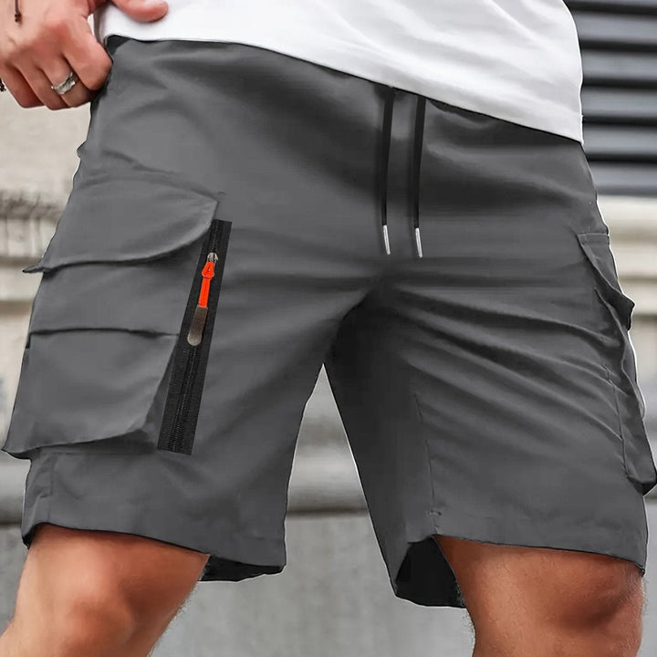 Sommarshorts för Män | Lättvikts Cargoshorts med Andningsbart Material | Säkra Fickor för Utomhusaktiviteter 10