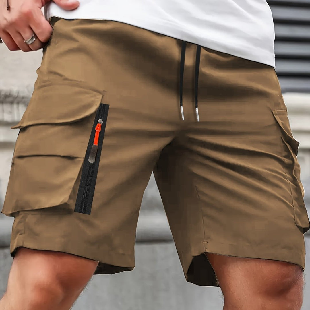 Sommarshorts för Män | Lättvikts Cargoshorts med Andningsbart Material | Säkra Fickor för Utomhusaktiviteter 12