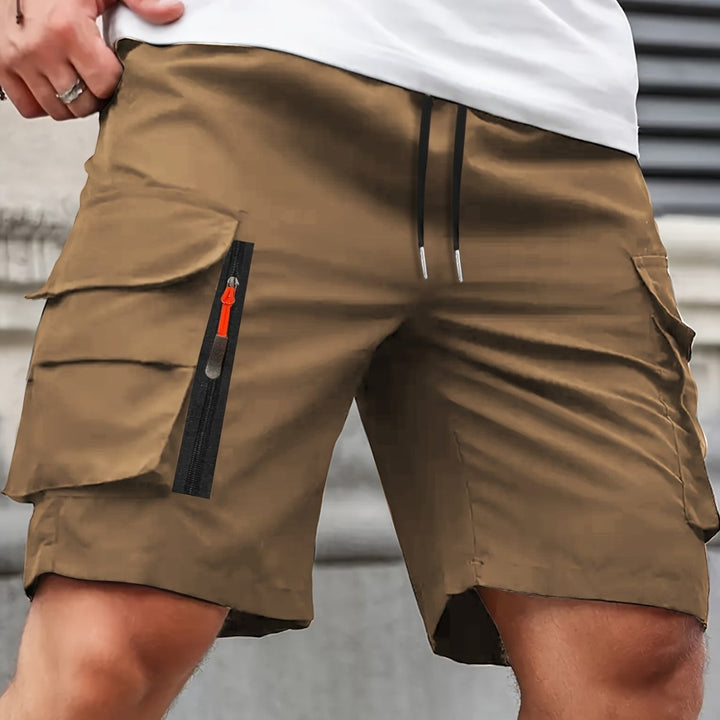 Sommarshorts för Män | Lättvikts Cargoshorts med Andningsbart Material | Säkra Fickor för Utomhusaktiviteter 12