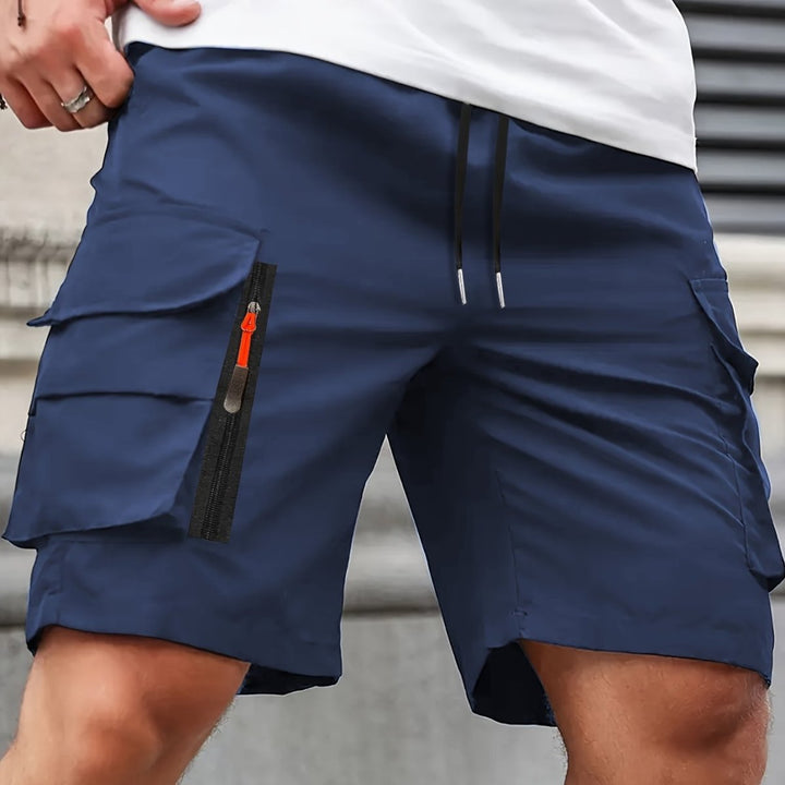 Sommarshorts för Män | Lättvikts Cargoshorts med Andningsbart Material | Säkra Fickor för Utomhusaktiviteter 13