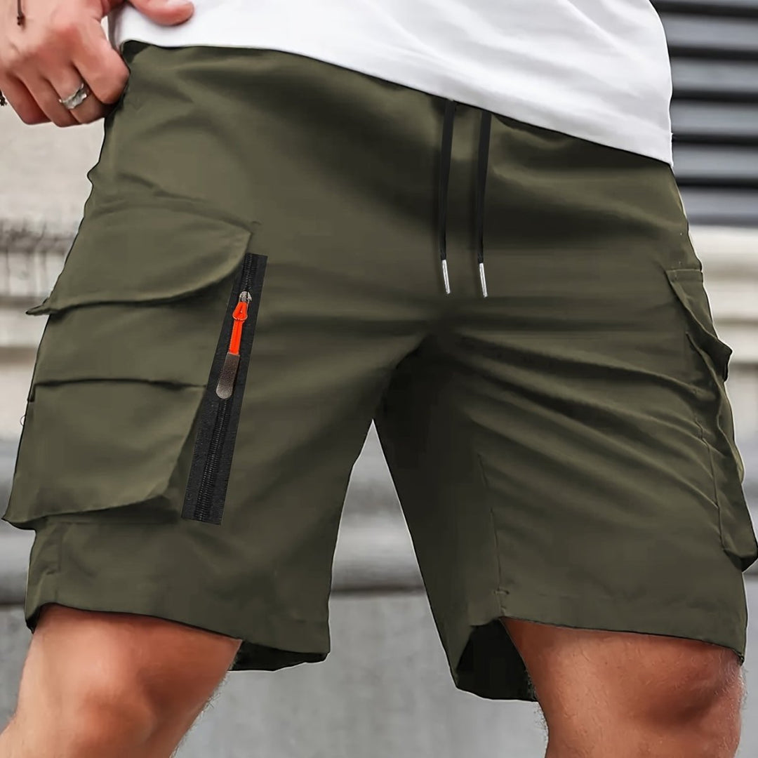 Sommarshorts för Män | Lättvikts Cargoshorts med Andningsbart Material | Säkra Fickor för Utomhusaktiviteter 14