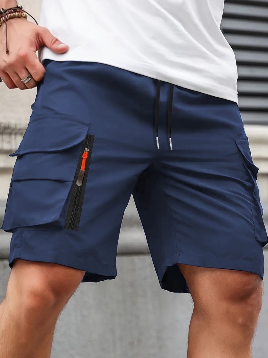 Sommarshorts för Män | Lättvikts Cargoshorts med Andningsbart Material | Säkra Fickor för Utomhusaktiviteter 2