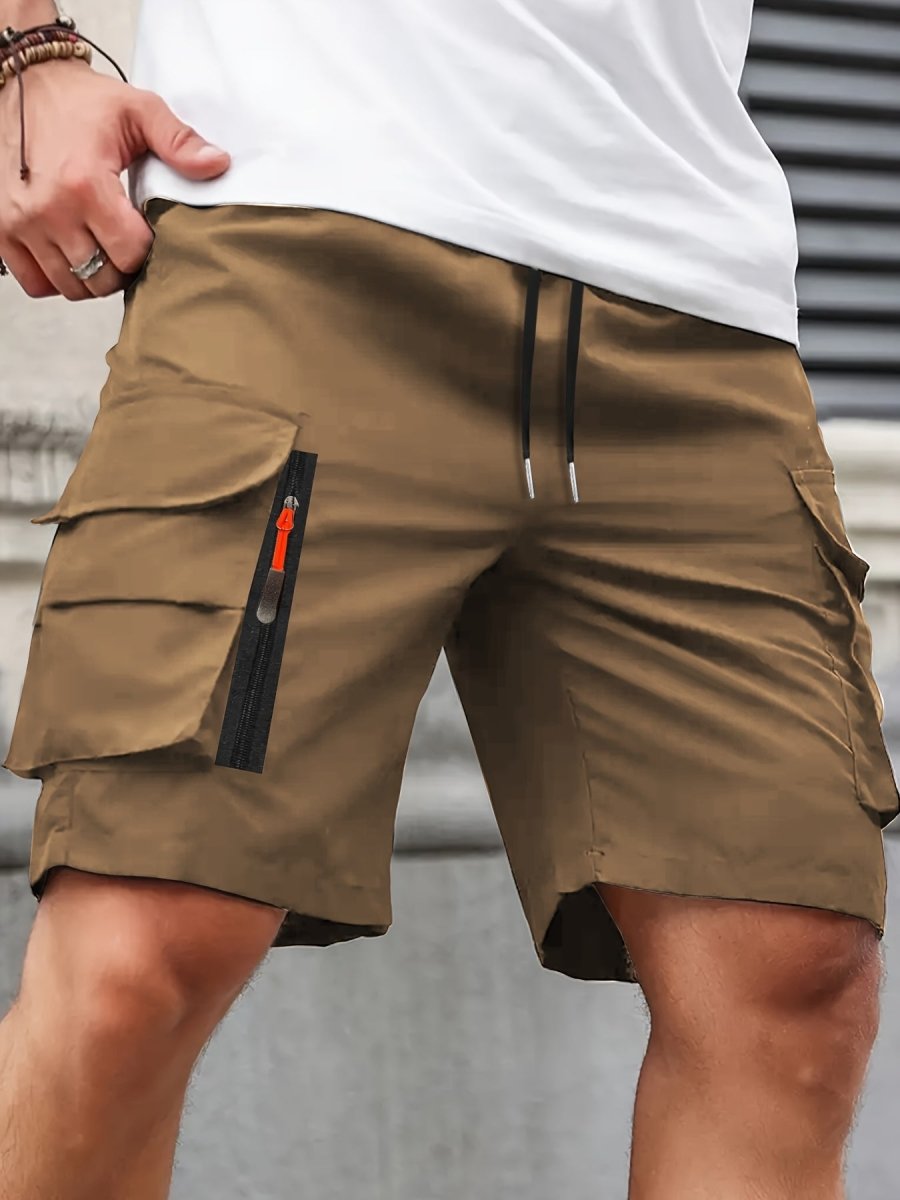 Sommarshorts för Män | Lättvikts Cargoshorts med Andningsbart Material | Säkra Fickor för Utomhusaktiviteter 3