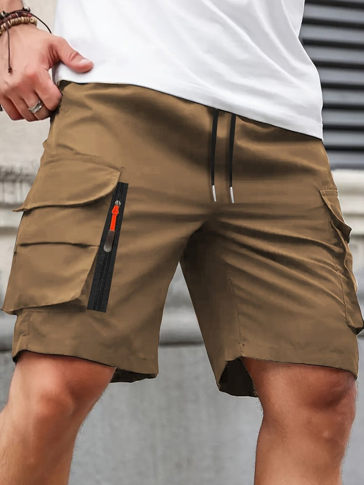 Sommarshorts för Män | Lättvikts Cargoshorts med Andningsbart Material | Säkra Fickor för Utomhusaktiviteter 3