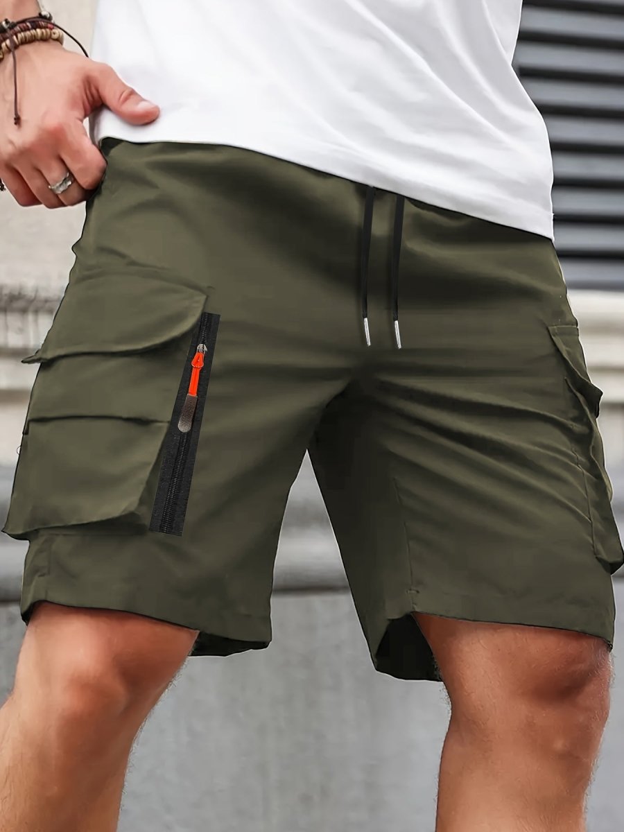Sommarshorts för Män | Lättvikts Cargoshorts med Andningsbart Material | Säkra Fickor för Utomhusaktiviteter 6