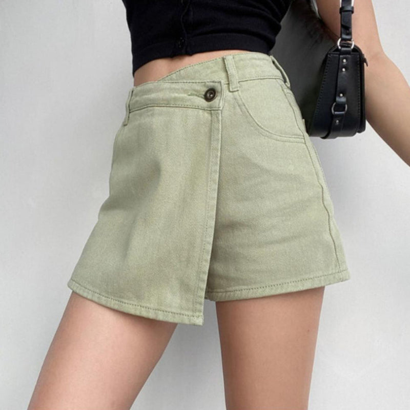 Sophia | Asymmetrical Casual Denim Skirt 0