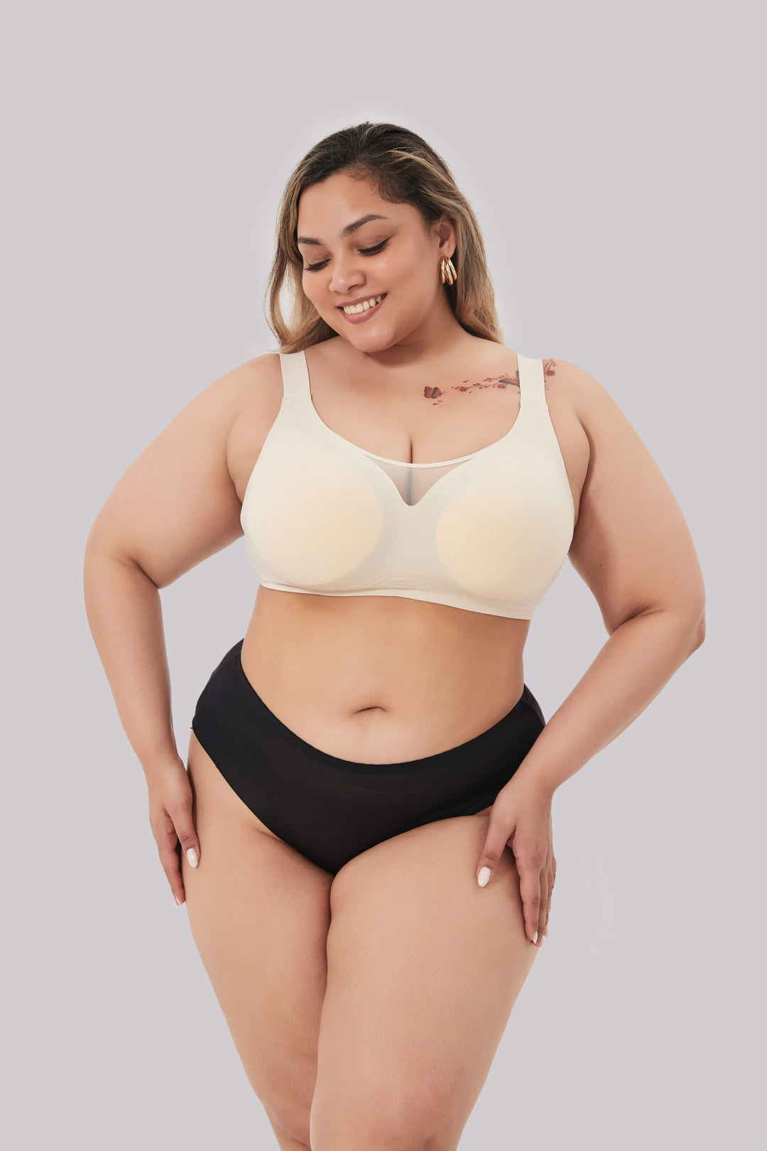 Sophia | Bekväm Bygel-Fri Push-Up BH med Elastiskt Material 0