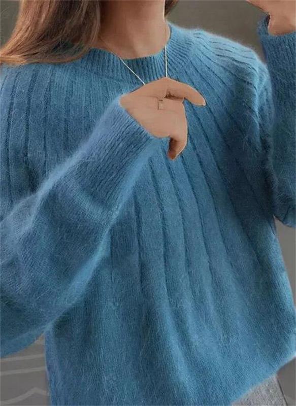 Sophia | Cozy Solid Winter Knit Sweater 0