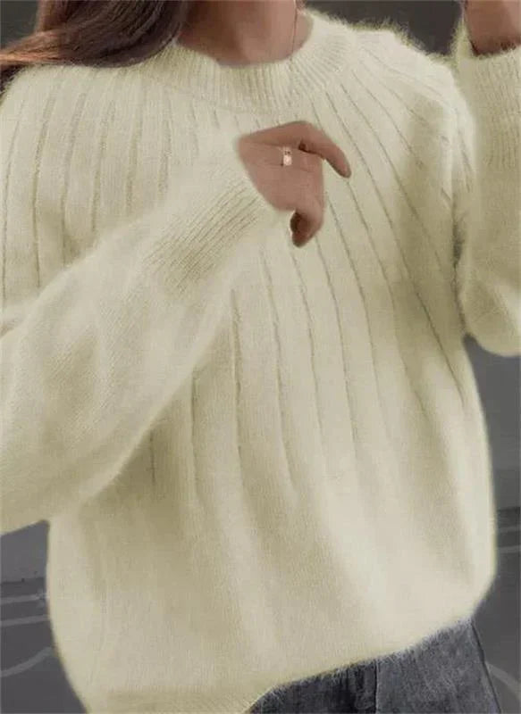 Sophia | Cozy Solid Winter Knit Sweater 3