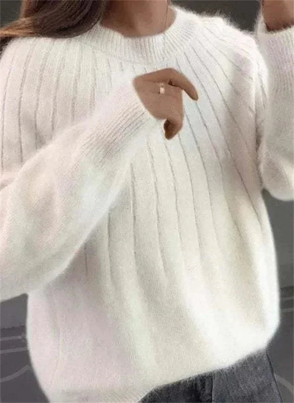 Sophia | Cozy Solid Winter Knit Sweater 4