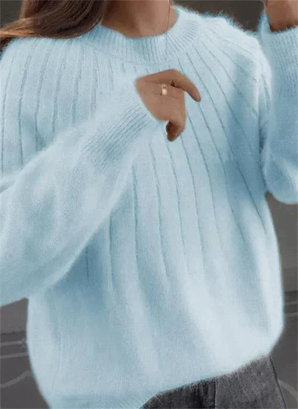 Sophia | Cozy Solid Winter Knit Sweater 5