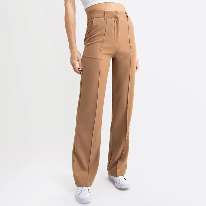 Sophia | Elegant Hög Midja Raka Ben Dambyxor 4