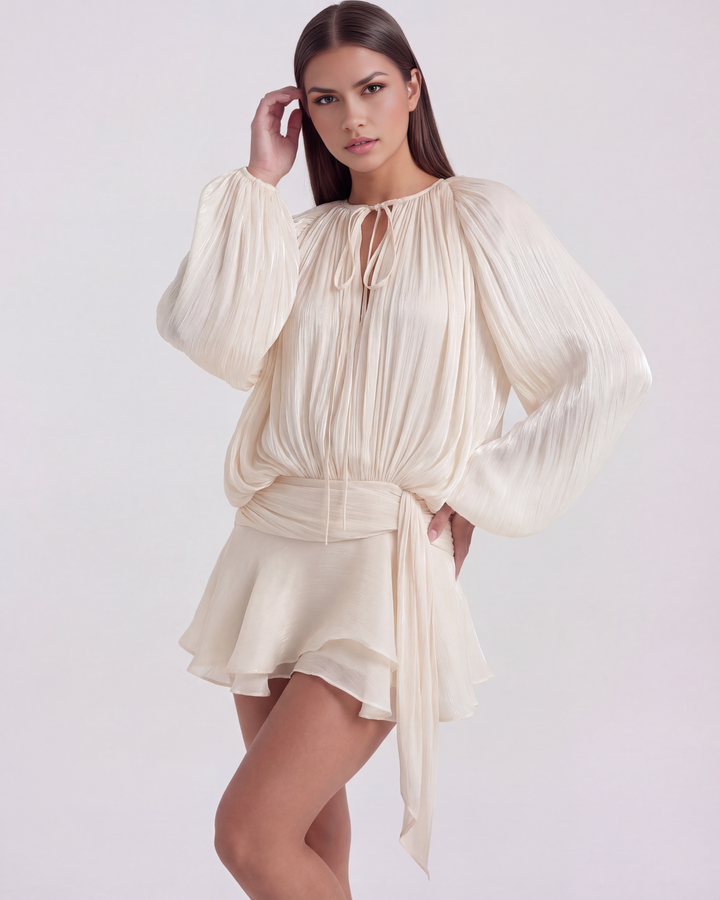 Sophia | Elegant Mini Klänning med Långa Ärmar 2