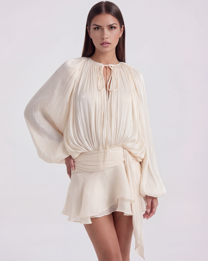 Sophia | Elegant Mini Klänning med Långa Ärmar 4