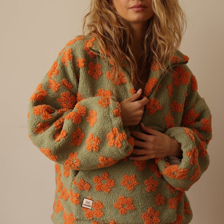 Sophia | Mjuk Blommönstrad Fleecepullover för Hösten 4