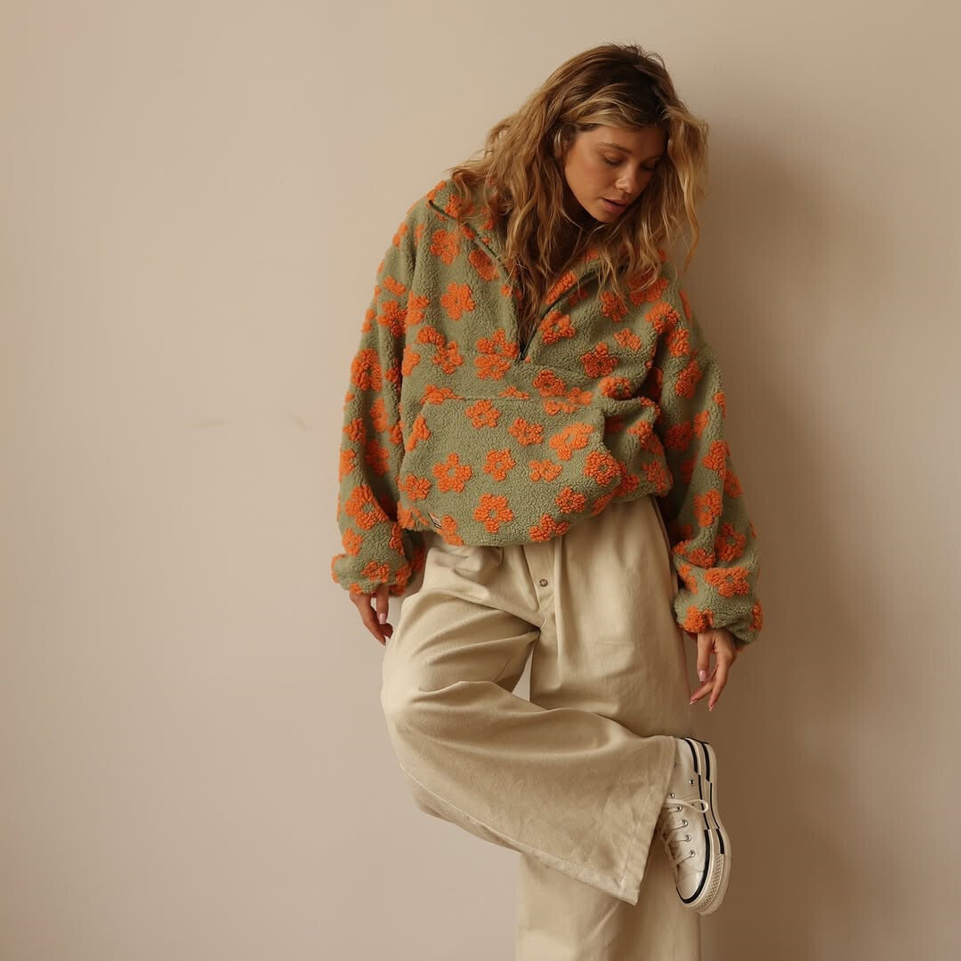 Sophia | Mjuk Blommönstrad Fleecepullover för Hösten 6