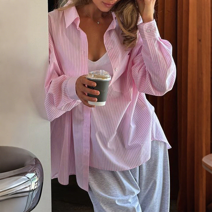 Sophia | Randig Långärmad Skjorta med Avslappnad Passform 3