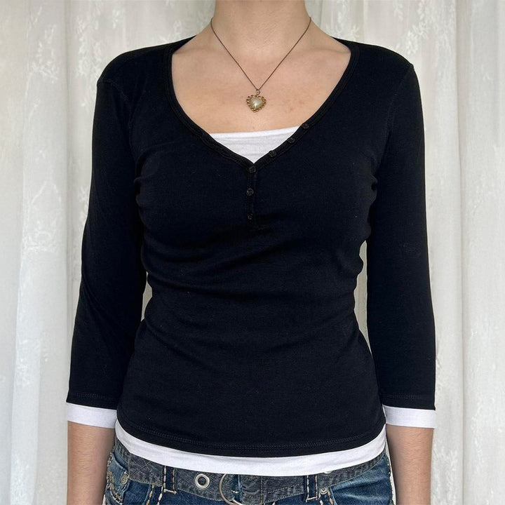 Sophia | Slim Fit Långärmad T-Shirt med Elegant Design 0