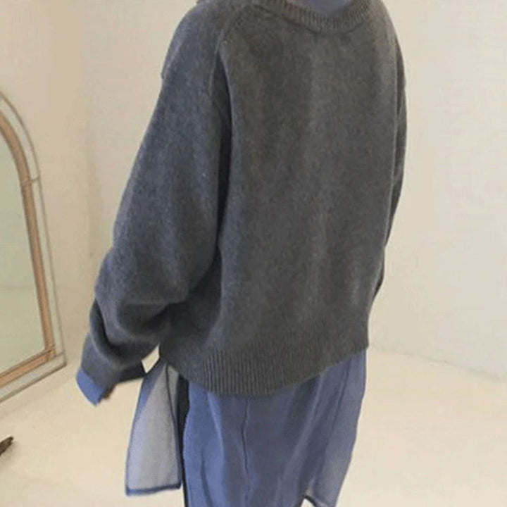 Sophie | Chic Omlott Tröja med Asymmetrisk Knäppning 5