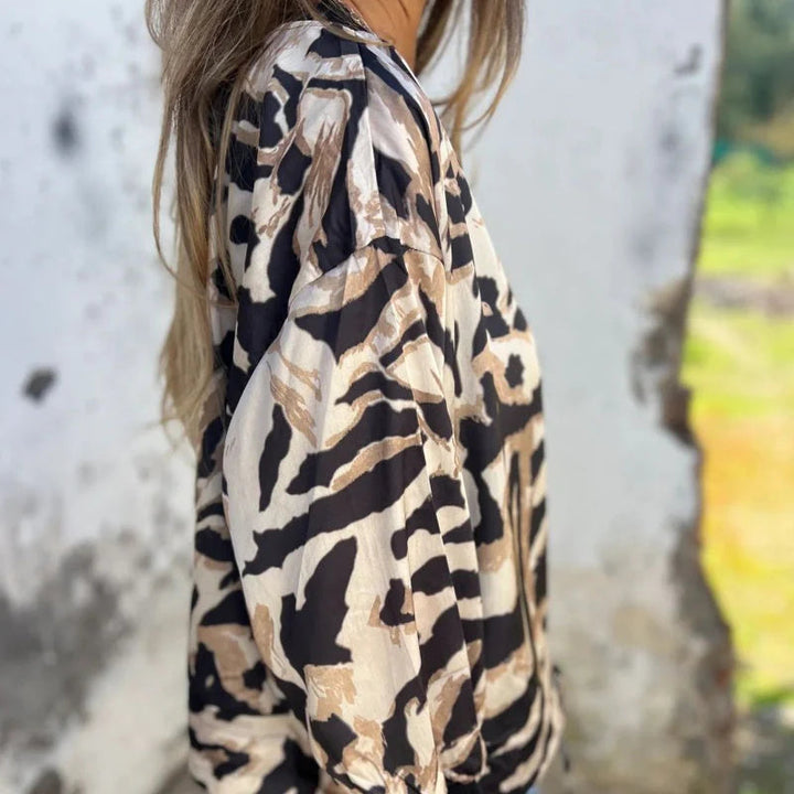 Sophie | Djärv Vårjacka Med Zebratryck För Damer 5