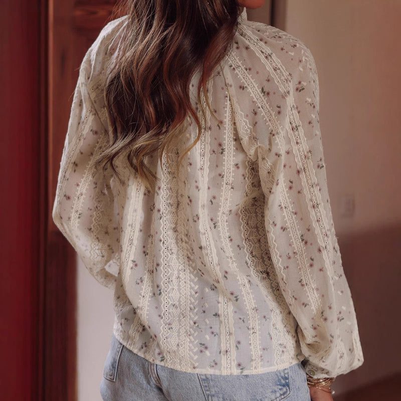 Sophie | Elegant Blommig Långärmad Blus för Dam 3
