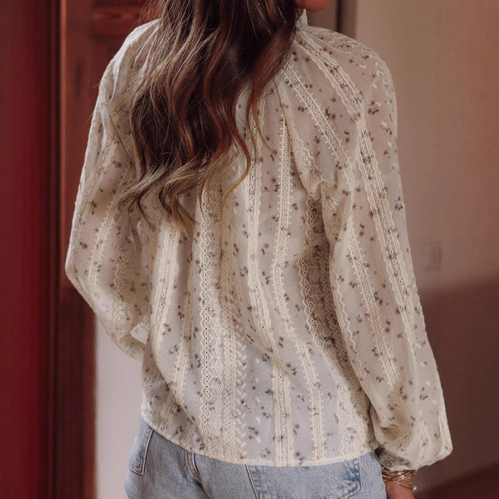 Sophie | Elegant Blommig Långärmad Blus för Dam 3