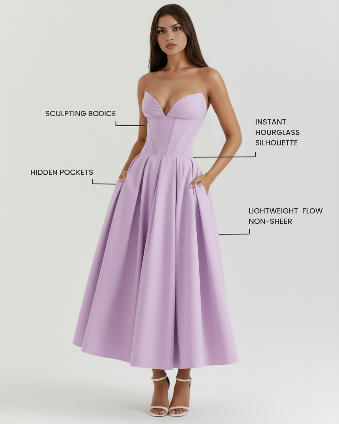 Sophie | Elegant Feminin Klänning För Bröllop och Fest 1