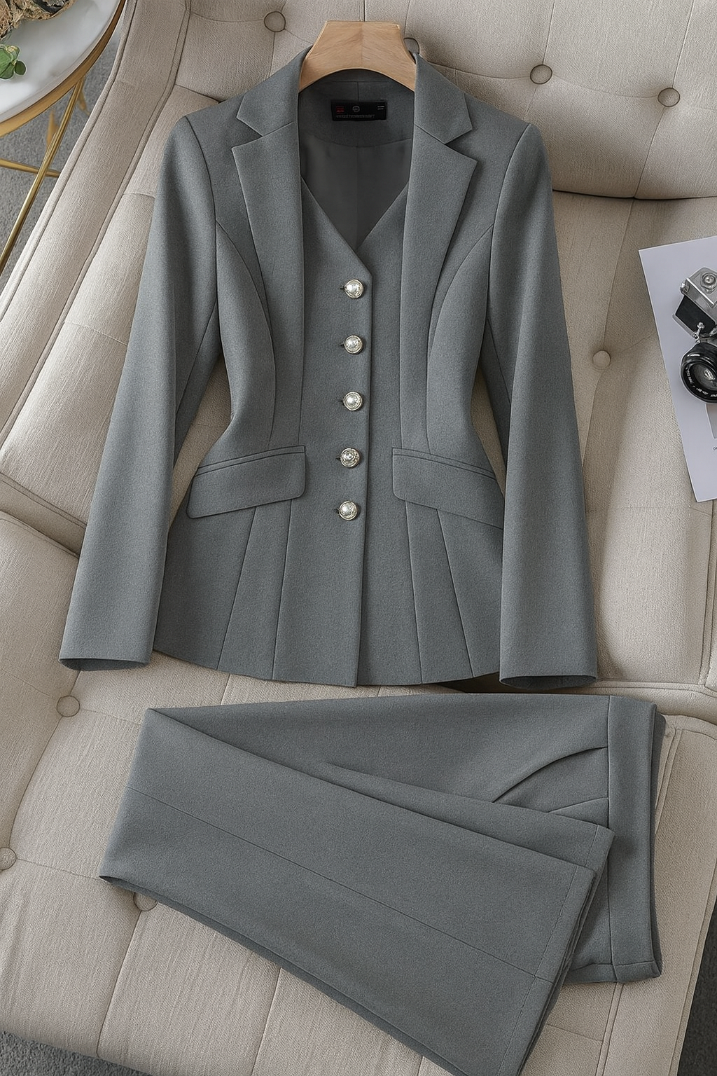 Sophie | Elegant Fodrad Kostym Set Dam 7