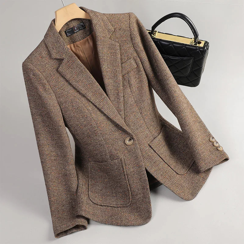 Sophie | Elegant Höst Blazer med Fiskbensväv 1