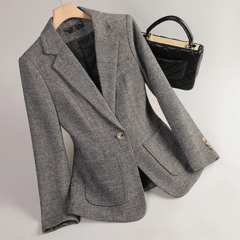 Sophie | Elegant Höst Blazer med Fiskbensväv 2