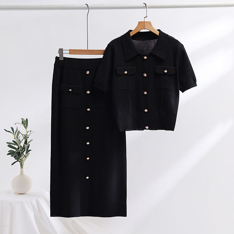 Sophie | Elegant Kortärmad Polo Set Med Kjol 0