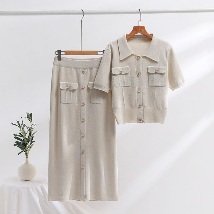 Sophie | Elegant Kortärmad Polo Set Med Kjol 2