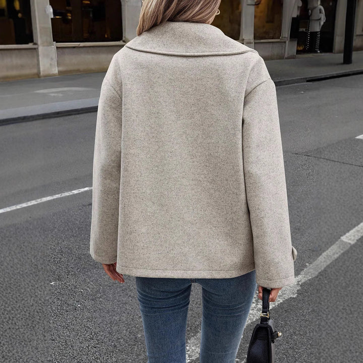Sophie | Elegant Lång Höstkappa i Ullblandning 3