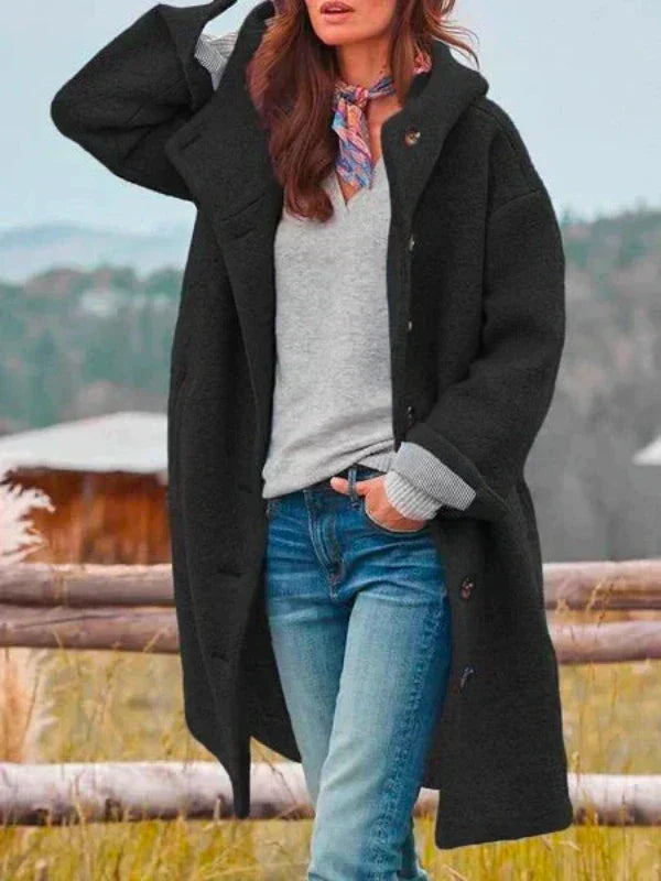 Sophie | Elegant Lång Vinterjacka Dam Med Fickor 2