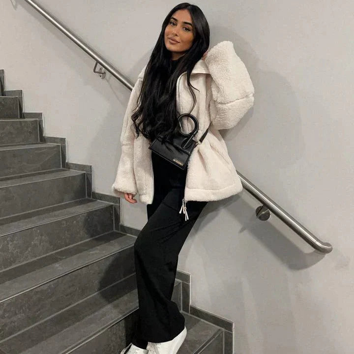 Sophie | Elegant Lång Vinterjacka Dam Med Huva 6