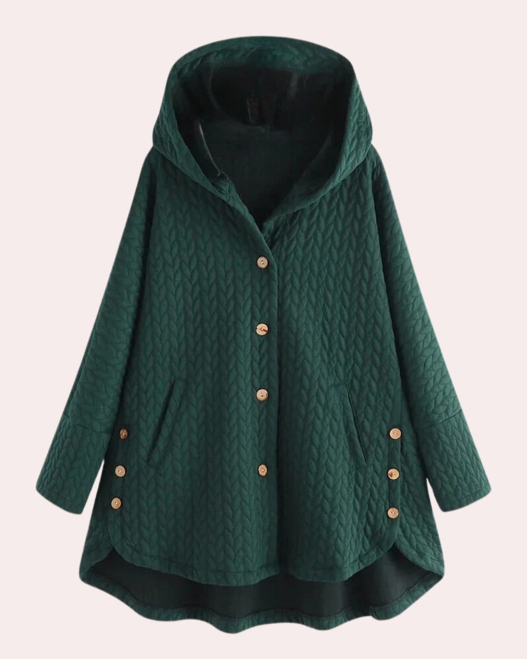 Sophie | Elegant Lång Vinterrock Med Huva 0