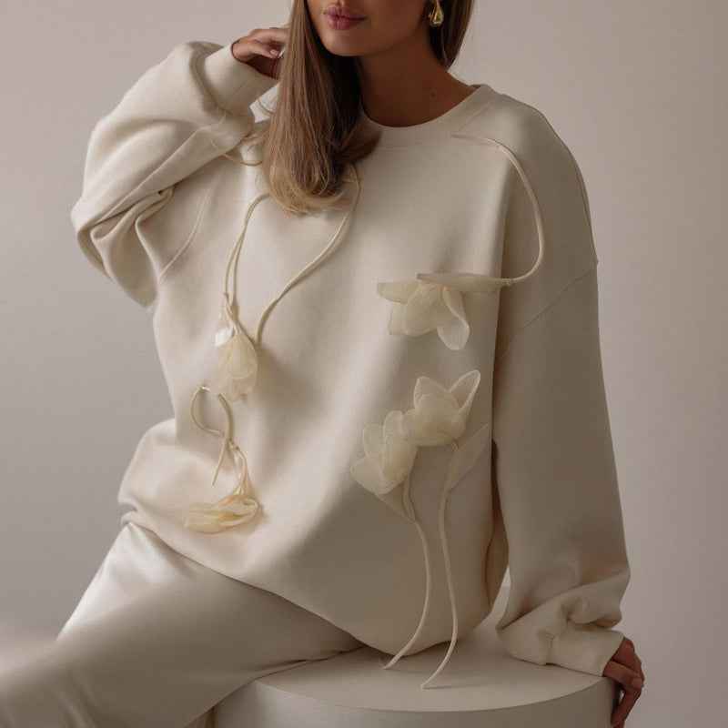 Sophie | Elegant Lätt Blommig Vårtröja med Lös Passform 0