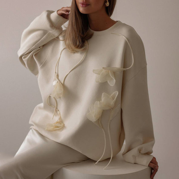 Sophie | Elegant Lätt Blommig Vårtröja med Lös Passform 0