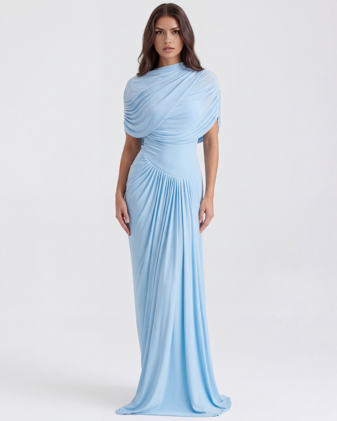 Sophie | Elegant Maxi Klänning i Babyblå 0